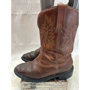 Men's Size Herman Survivors Boots Brown Western Work Cowboy